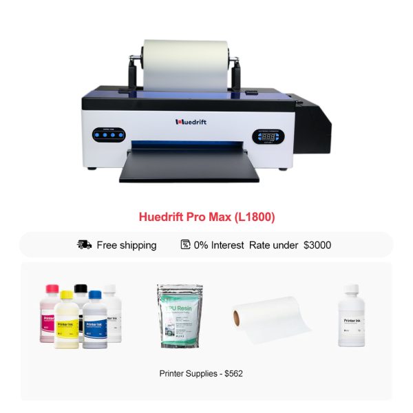 huedrift pro max dtf printer 13" a3 l1800
