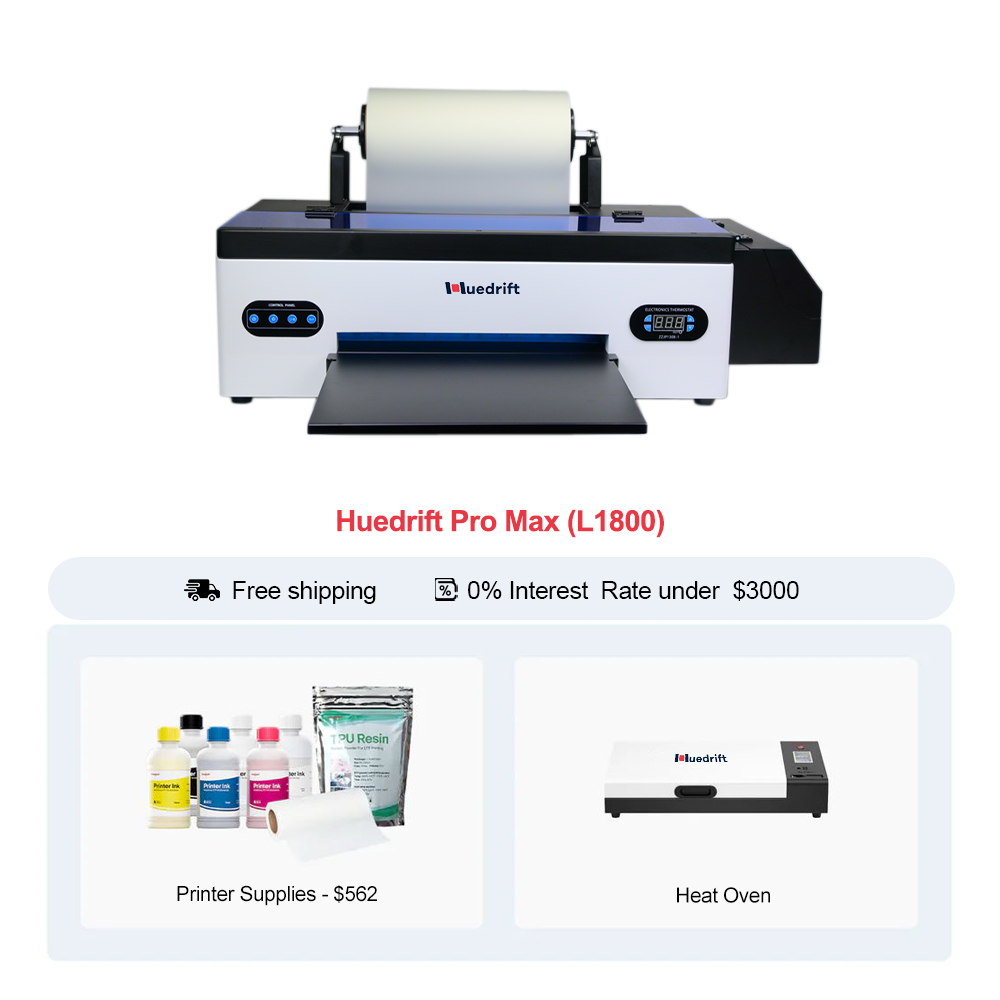 huedrift pro max dtf printer 13" a3 l1800