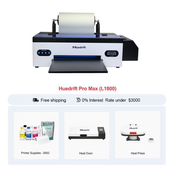 huedrift pro max dtf printer 13" a3 l1800