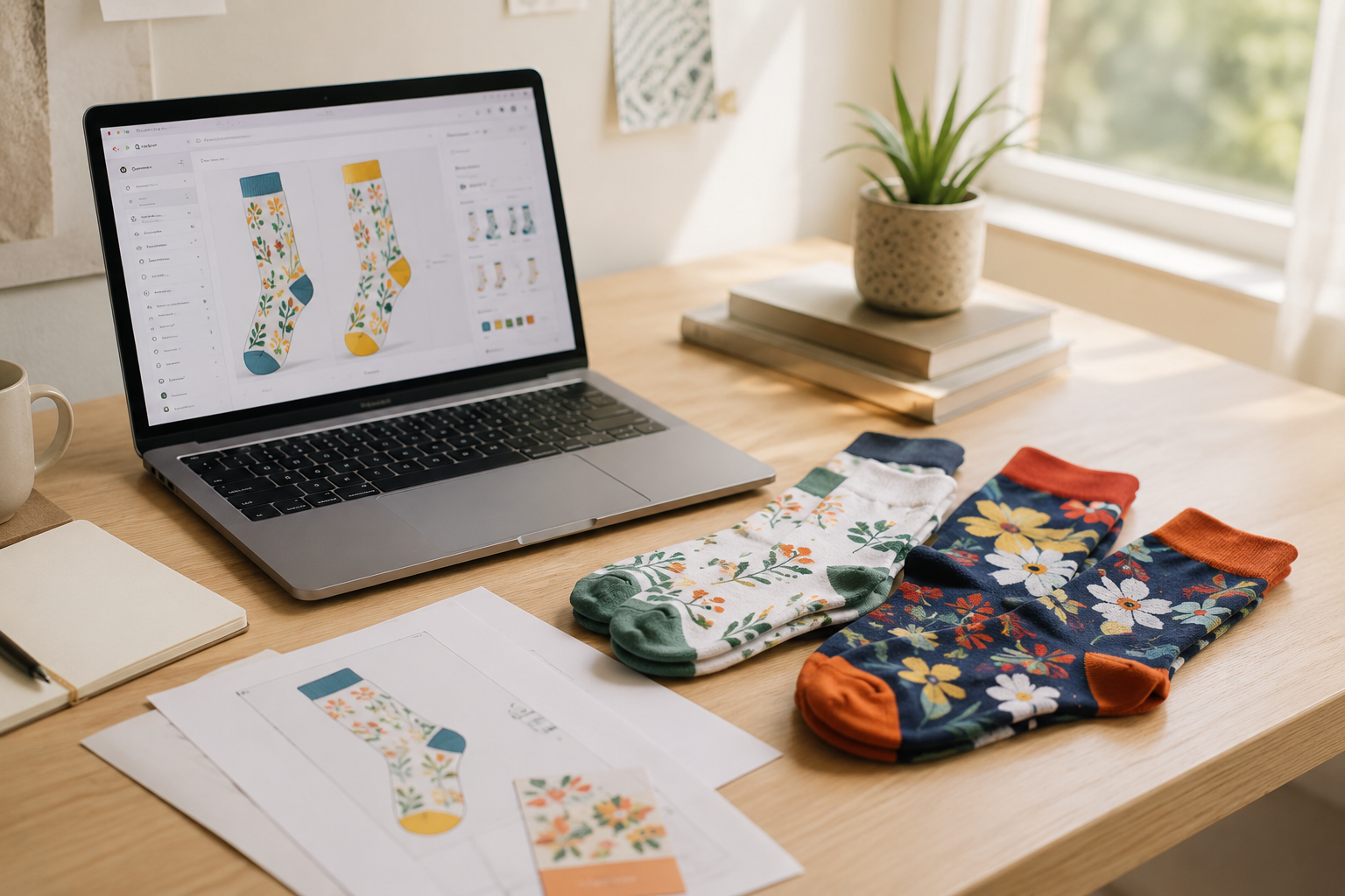 POD design interface for custom socks