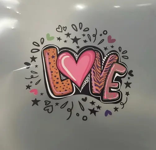 Clean DTF print with no ink smearing, sharp edges and vibrant color